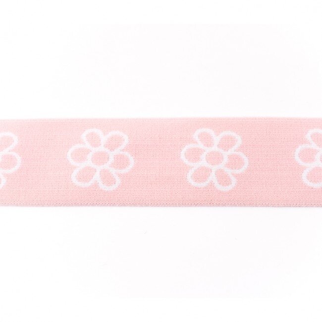 Huismerk Gummiband mit gewebter Blume