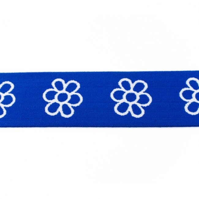 Huismerk Gummiband mit gewebter Blume