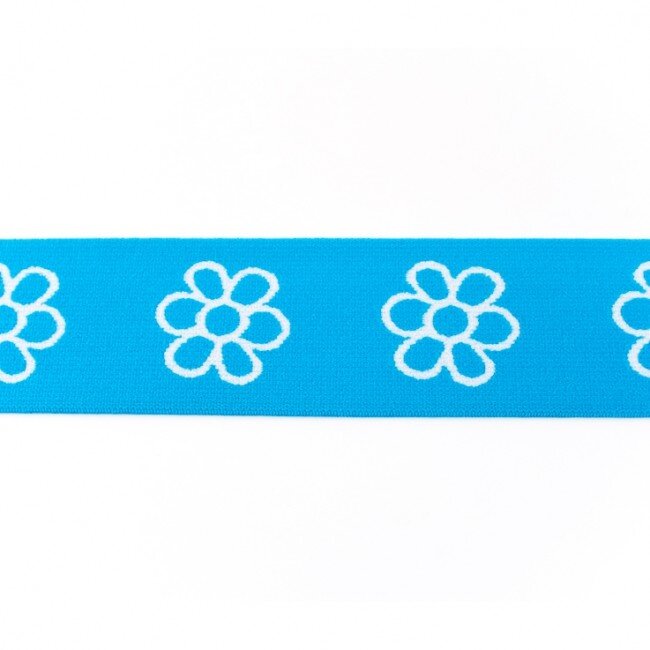 Huismerk Gummiband mit gewebter Blume