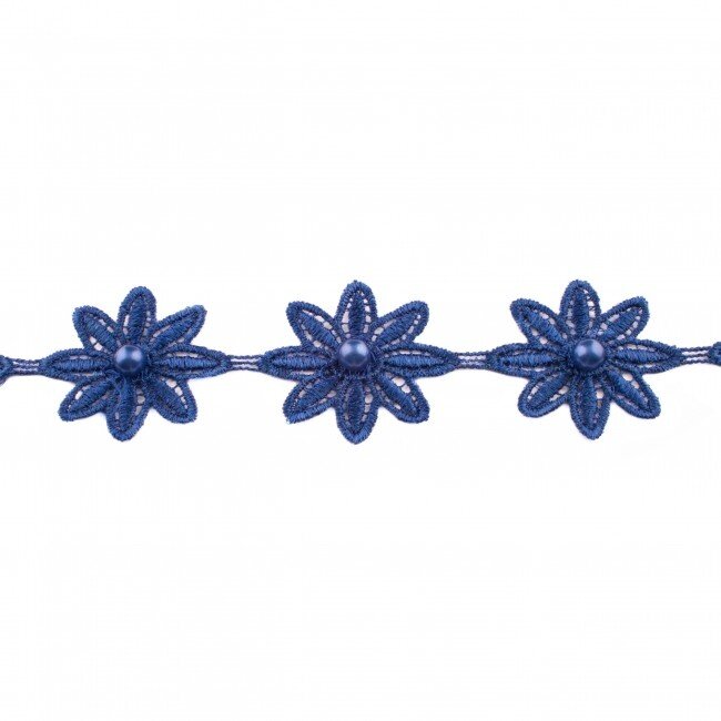 Huismerk Gehäkelte Blume Mit Perle