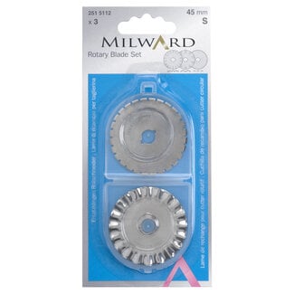 Milward Assortiment roterende messen 45 mm diameter 3 stuks