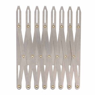 Huismerk Knopenverdeler alum. grijs tot 8 knopen 16x8cm