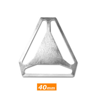 Huismerk Hosenträger-Rückenteil Silber 40 mm