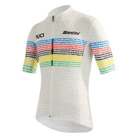 SANTINI UCI WORLD CHAMPION JERSEY-WHITE