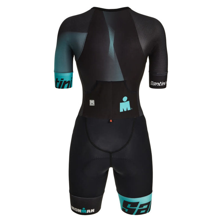 SANTINI S/S Trisuit for Lady Santini x IRONMAN- ACQUA BLUE