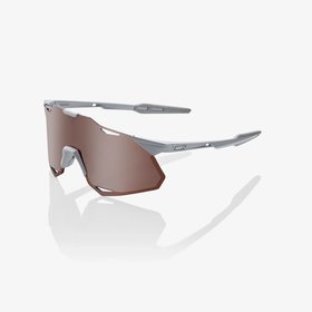 100% Hypercraft XS Eyewear Matte Stone Grey - HiPER Crimson Silver Mirror Lens