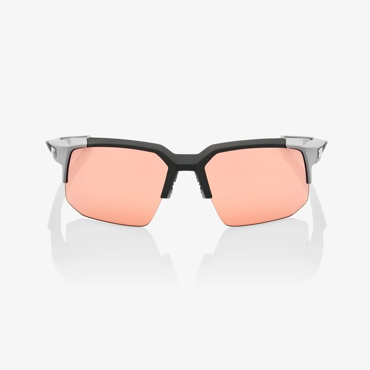 100% Speedcoupe Eyewear Soft Tact Stone Grey - HiPER Coral Lens