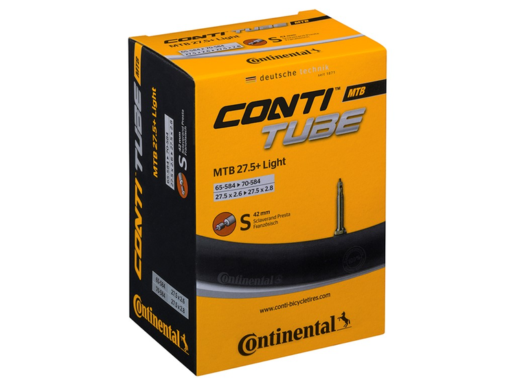 CONTINENTAL MTB Tube Wide 27.5 x 2.6, Presta (Removable core) 42 mm