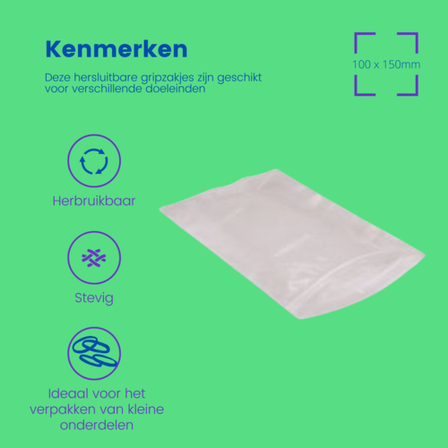 Master'in Gripzakjes 100 x 150mm Master'in Gripzakjes 100 x 150mm