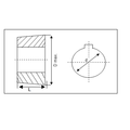 DTS-Products Klembus Taperlock serie 1008 boring 10 met spie 3mm