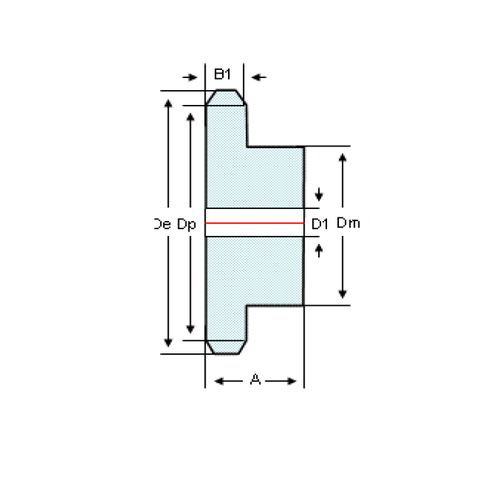 DTS-Products Kettingwiel BS simplex voor rollenketting 05B-1 8,0 x 3,0 mm ongehard Z = 31