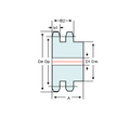 DTS-Products Kettingwiel BS Duplex voor rollenketting 05B-2 ongehard 8,0 x 3,0mm Z = 9