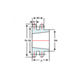 DTS-Products Kettingwiel taperlock duplex  06B-2  (3/8" x  7/32")  Z = 17 gehard