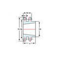 DTS-Products Kettingwiel taperlock duplex  06B-2  (3/8" x  7/32")  Z = 40 gehard