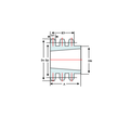 DTS-Products Kettingwiel taperlock triplex  20B-3  (1 1/4" x 3/4")  Z = 23 Klembus 3030 gehard