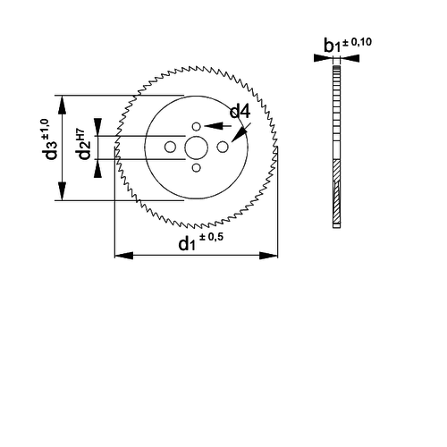 Phantom Phantom HSS Afkortzaag TiN 250 x 2 x 32 mm T128