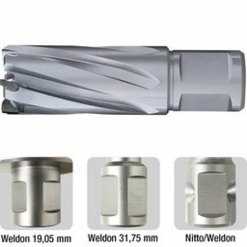 Euroboor Euroboor Kernboor TCT  HMSU.590 59 x 35mm met Nitto / Weldon aansluiting
