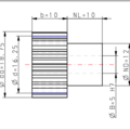 DTS-Products Recht gefreesd tandwiel moduul 1.25 Z = 13 met naaf