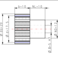 DTS-Products Recht gefreesd tandwiel moduul 1.25 Z = 14 met naaf