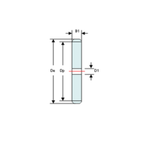 DTS-Products Plaatwiel Simplex voor rollenketting 32B-1 (2"x31,0 mm) gehard Z = 45