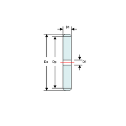 DTS-Products Plaatwiel Simplex voor rollenketting 32B-1 (2"x31,0 mm) gehard Z = 16
