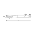 Phantom Phantom UNI HSS-E Machinetap DIN 371 Metrisch voor doorlopende gaten M7 x 1 mm