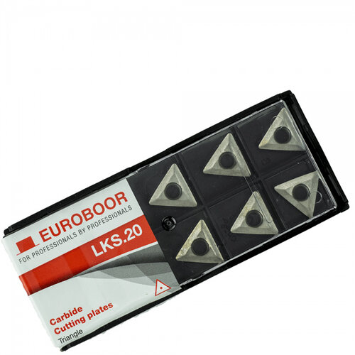 Euroboor Hardmetalen snijplaten LKS.20 30/45 graden voor B45 en B45S per doosje á 10 stuks