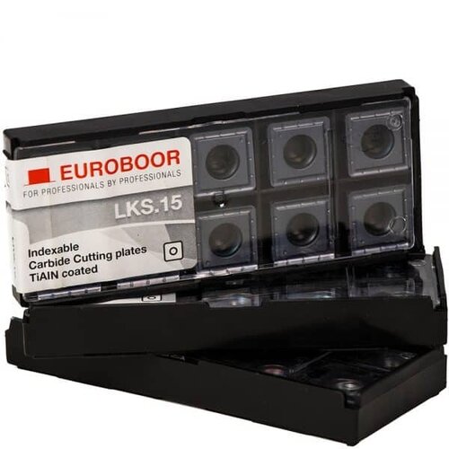 Euroboor Hardmetalen snijplaten voor B60 en B60S per doosje á 10 stuks