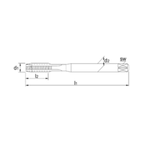 Phantom Phantom UNI HSS-E Machinetap 23.620 Metrisch fijn voor doorlopende  gaten MF3 x 0,35