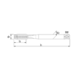 Phantom Phantom UNI HSS-E Machinetap 23.620 Metrisch fijn voor doorlopende  gaten MF16 x 1,25