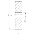 DTS-Products Recht gefreesd tandwiel moduul 2 Z = 30 zonder naaf