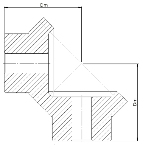 DTS-Products Conische tandwiel sets M1,5 Z=16/16T 1:1