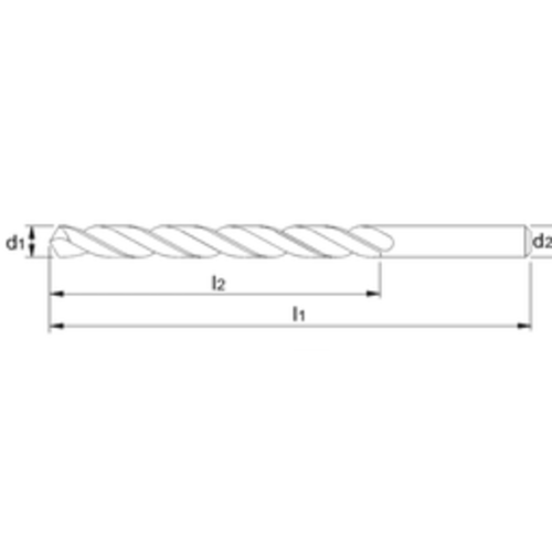 Phantom HP2 UNI HSS-E Spiraalboor 11.568 DIN 338 TiN-gecoat 1,1 mm