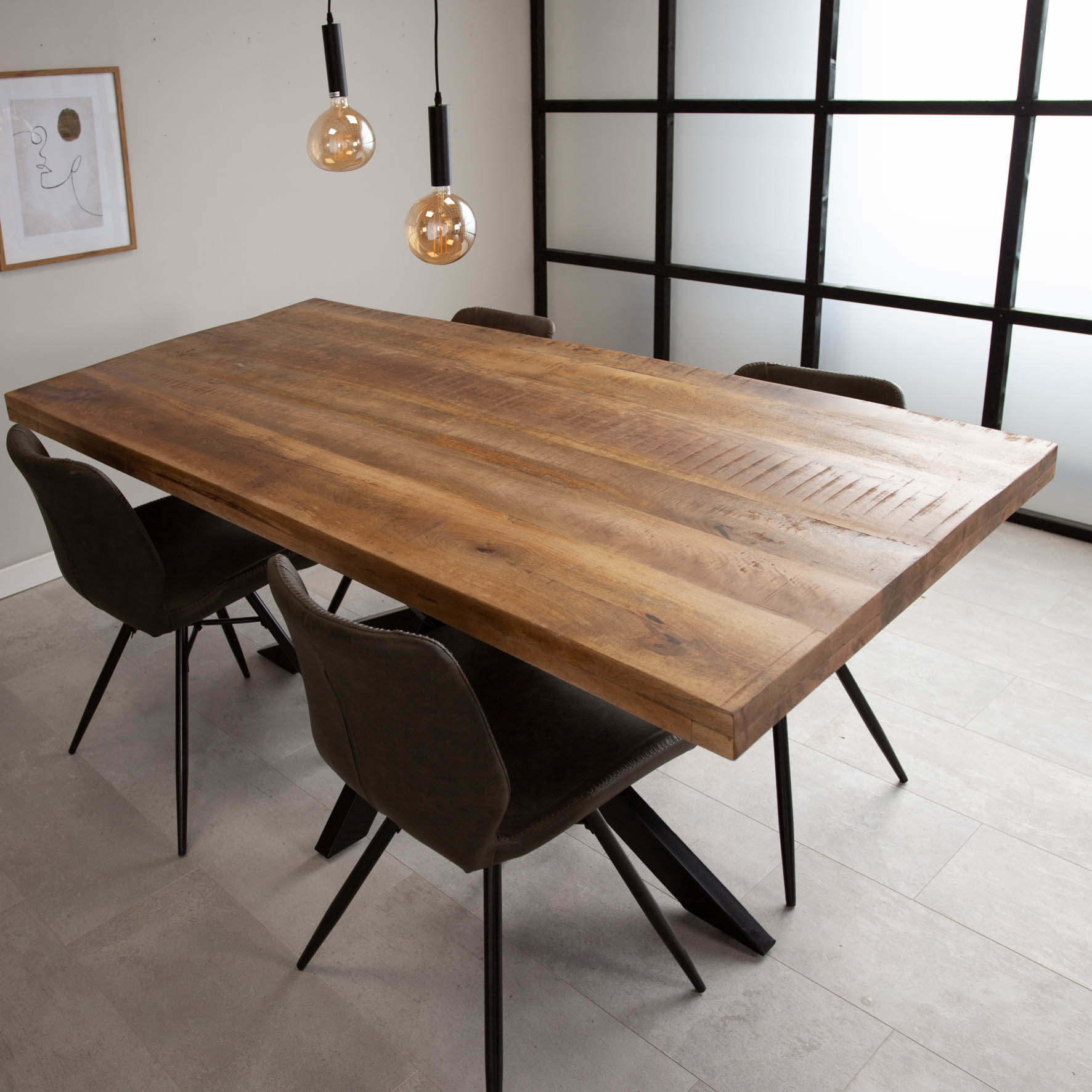 Eetkamertafel 180 mangohout matrix Dimehouse Outlet