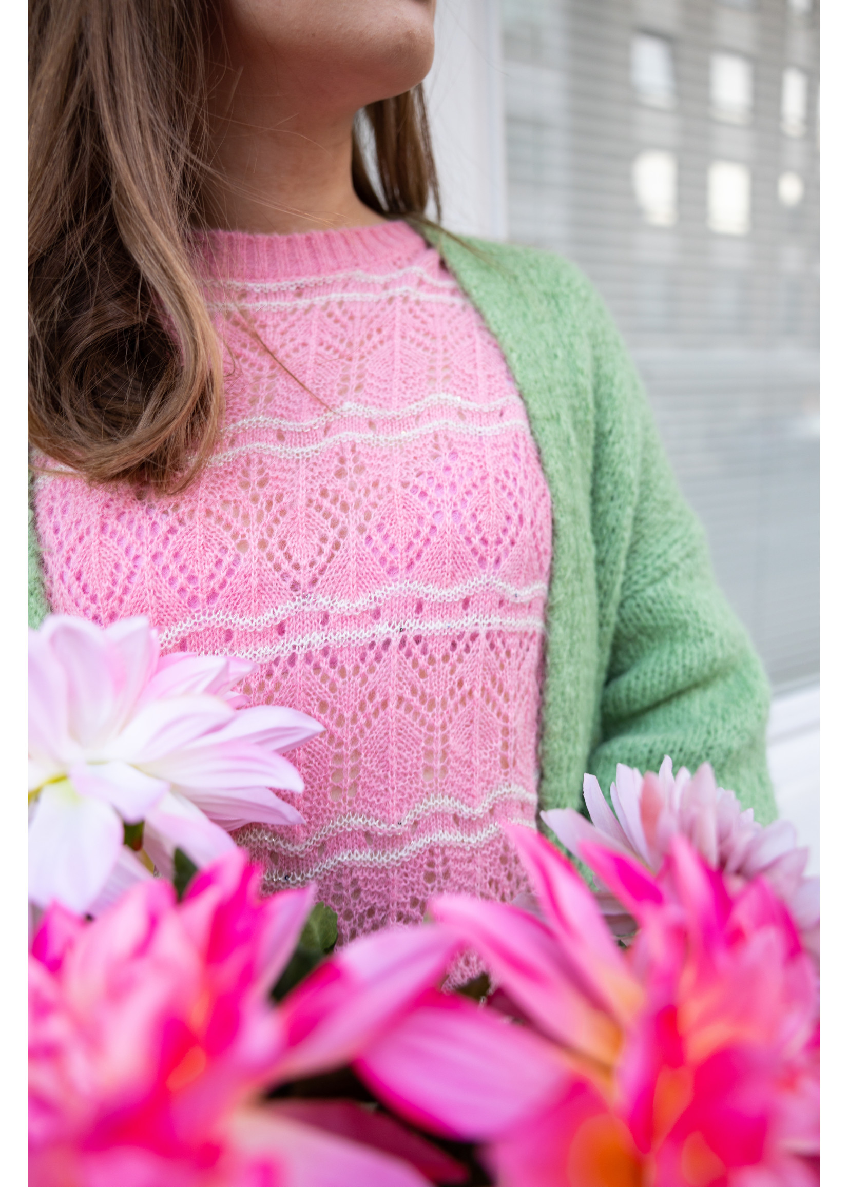 Trui – Jenn crocher – pink