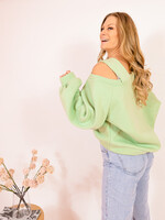 Sweater Donna – offshoulder – Green