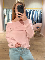 Trui – Gaily offshoulder boucle – Pink