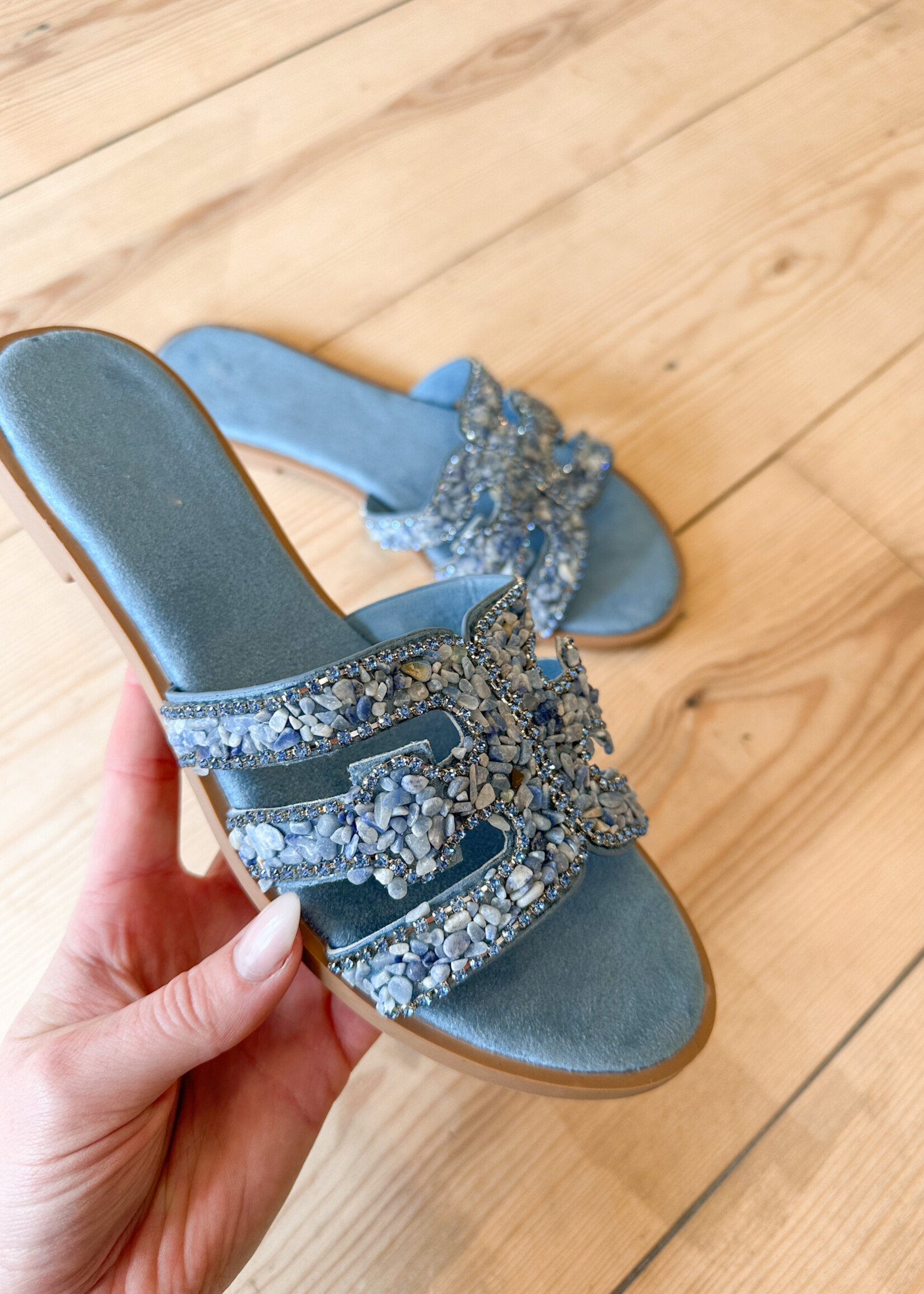 Slipper steentjes – 1791 – Blue