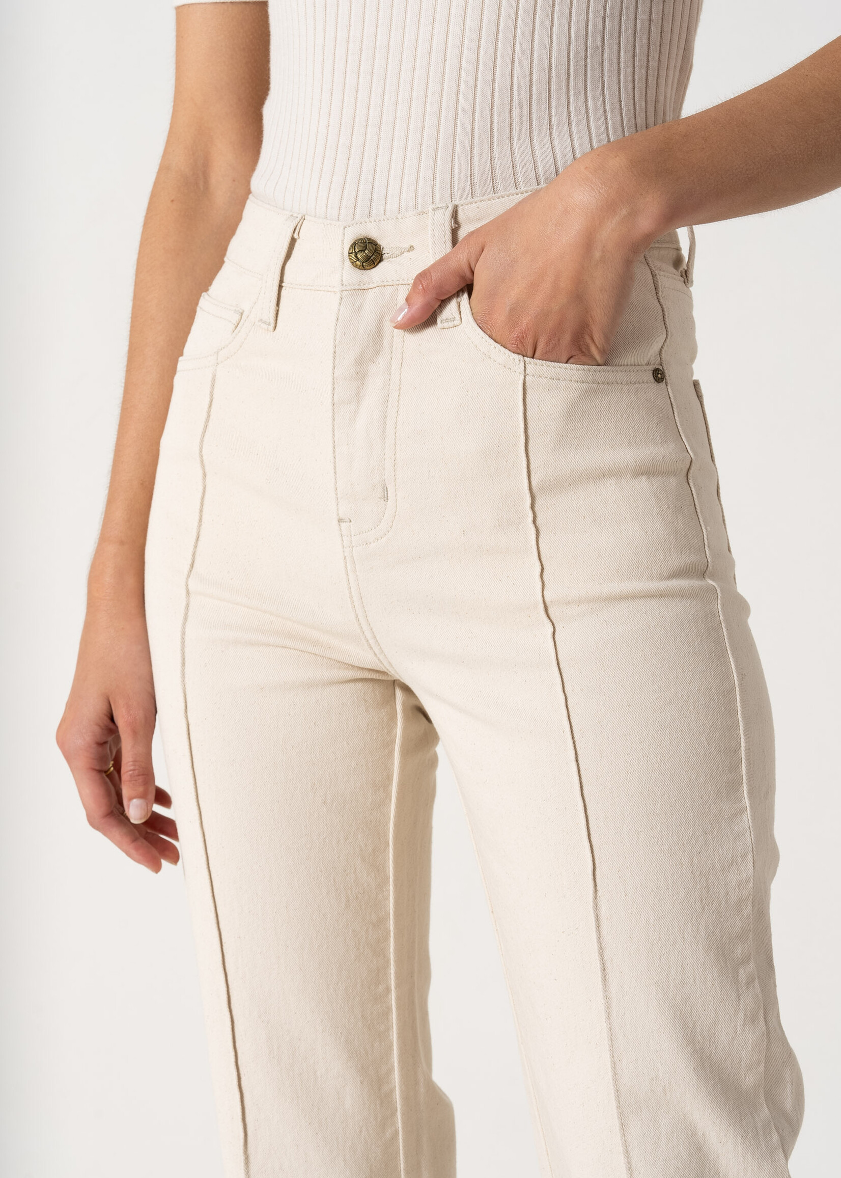 Jeans Sandra Ankle Straight – Natural