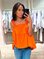 Top ruffle boordje – Orange