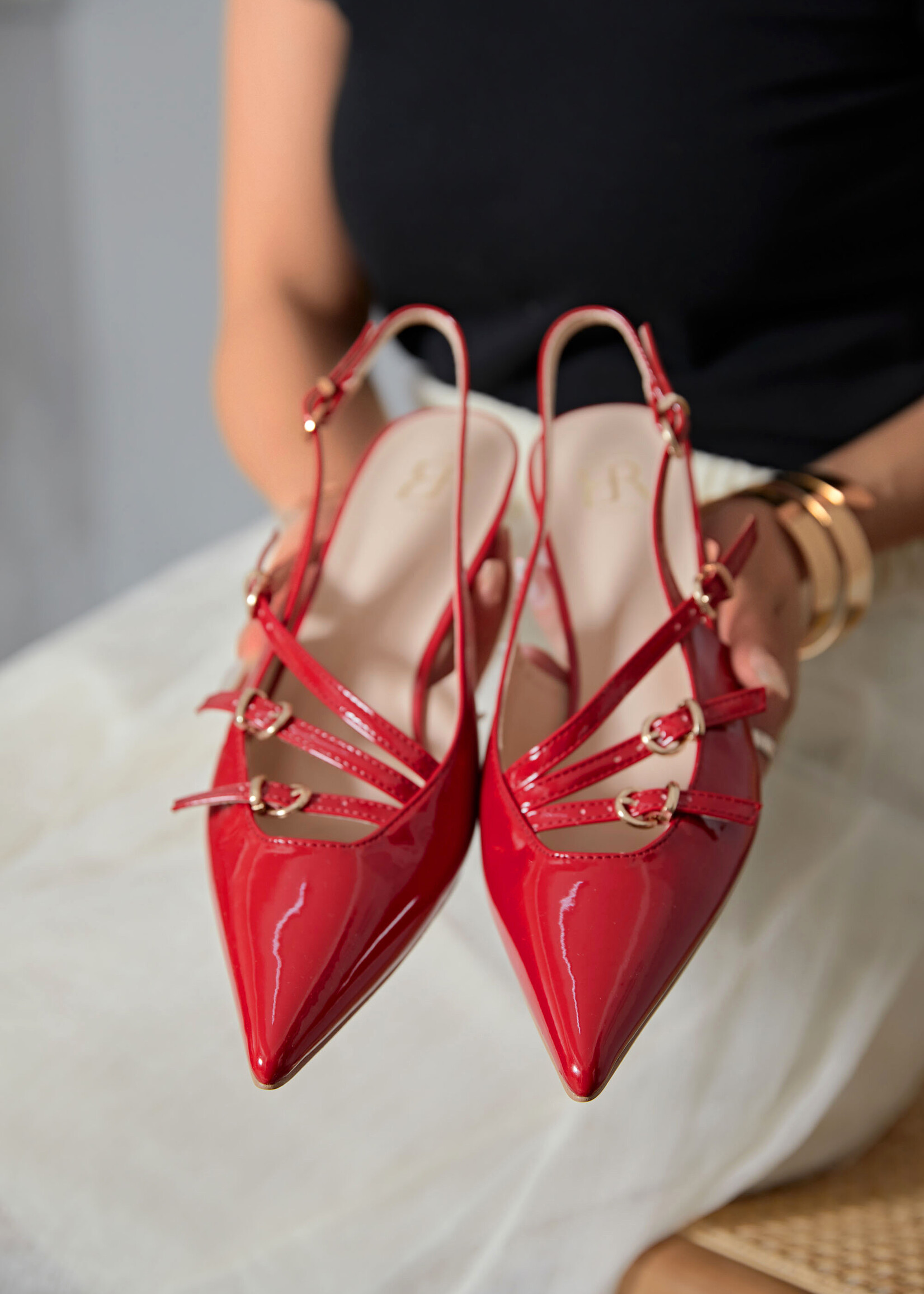 Slingback riempjes EL-825 – Red