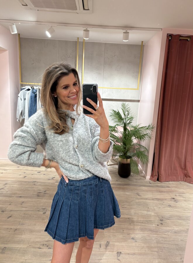 Rokje met plooitjes Denim – Denim Blue