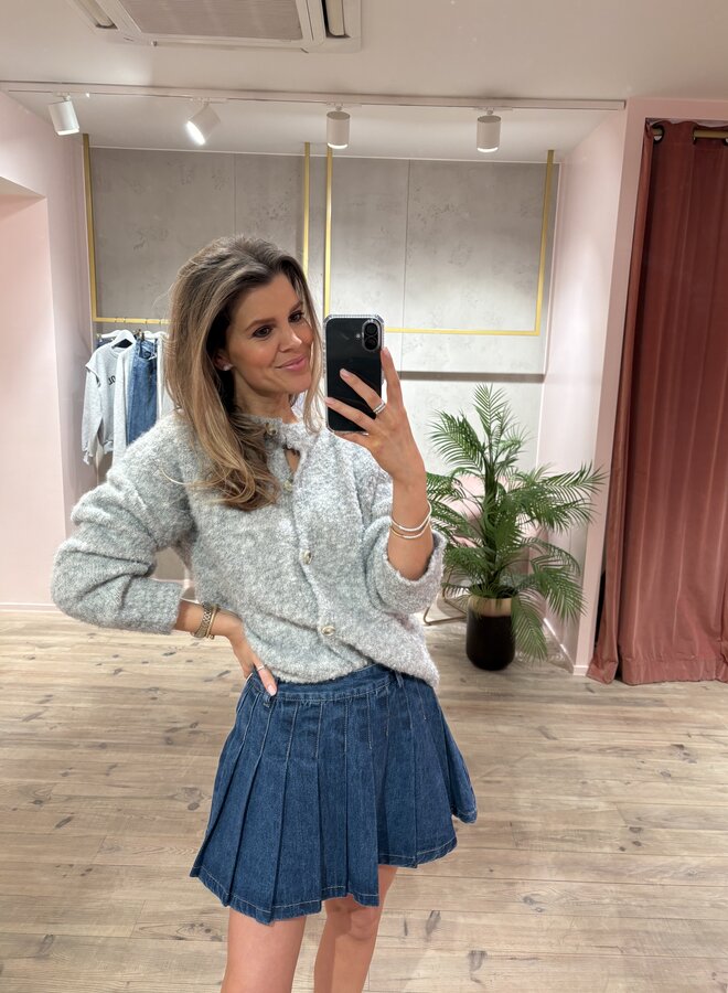 Rokje met plooitjes Denim – Denim Blue