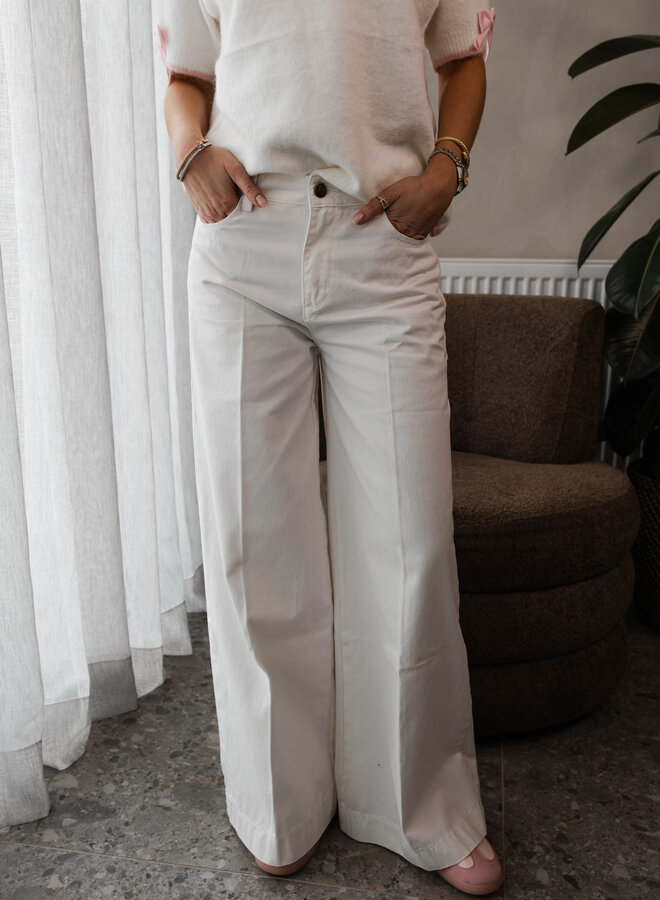 Jeans JD594B Pepino Wide Coton – White