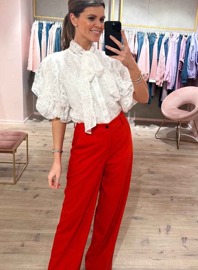 Broek Atte straight – Red