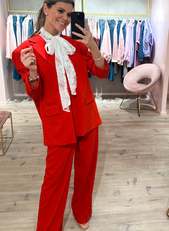 Broek Atte straight – Red