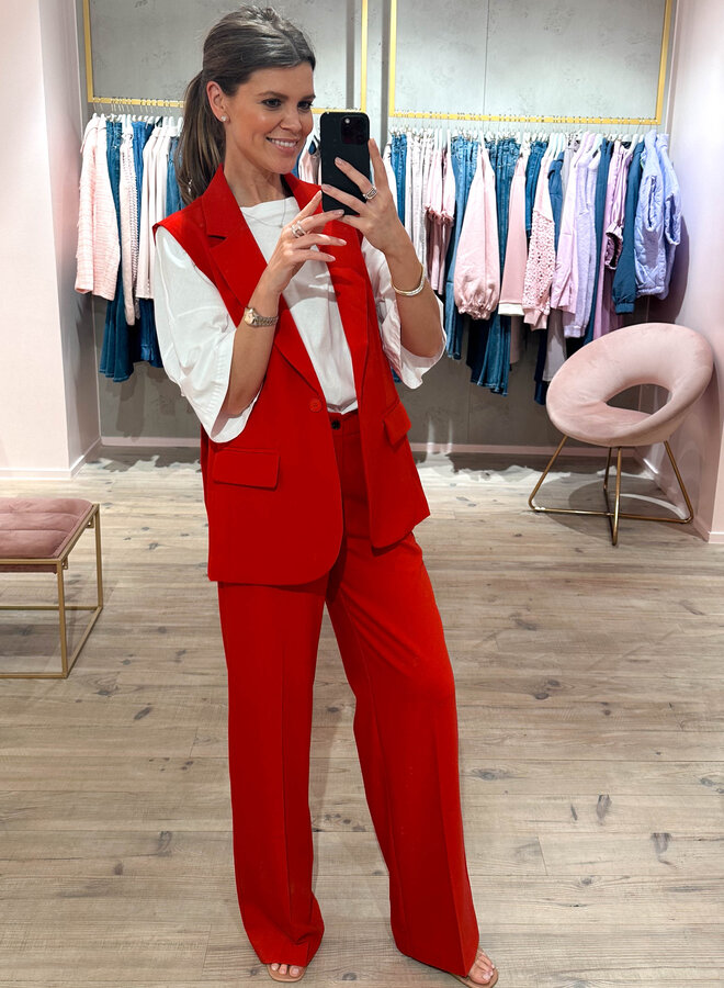 Broek Atte straight – Red