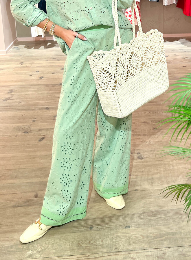Set hemd + broek broderie – Light Green