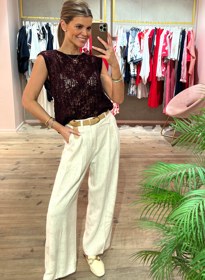 Broek linnen – Naturel