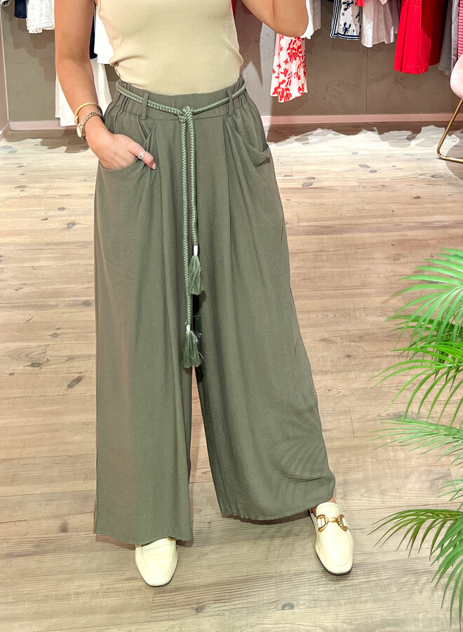 Broek recht floch – Kaki